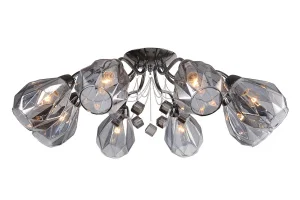 Светильник потолочный LV 9298/8 Макензи Черный хром Е14 40W Ø730 H250мм