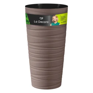 Кашпо д/цветов пласт. "Модерн максимум" 15л, h-610 мокачино КШ-9763 (La Decoro) *1