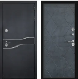 Дверь металлическая АМАКС ТЕРМО Черный шелк 860 правая