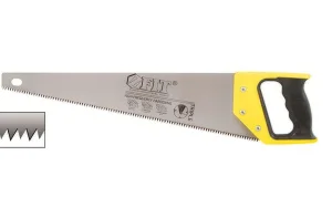 Ножовка по дереву 450 мм трехкомпонентная прорезиненная рукоятка средний каленый зуб 7 ТPI, 3D заточка Fit IT 40452 *1