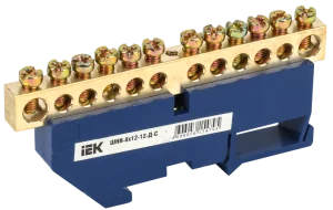Шина нулевая на DIN-изоляторе ШНИ 8х12-12-Д-С YNN10-812-12D-K07 IEK