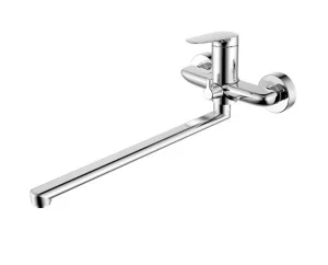 Смеситель д/ванны одноруч. "Zodiac X" с длинным изливом глянцевый хром ZDXSBL2i10WA (Iddis) *1