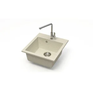 Мойка иск. камень бежевая матовая 595x515x215мм 44/Q2 (Agata)