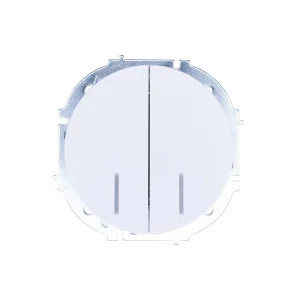 Выключатель 2-кл OSEN с подсветкой  белый Lezard 743-0288-112