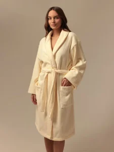 Халат махровый женский SL HOME: Basic "Айвори", размер M, 100% хлопок, 420 г/м2 10091524