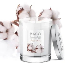 Свеча ароматическая 132гр Свежий хлопок BGH0205 BAGO home *1