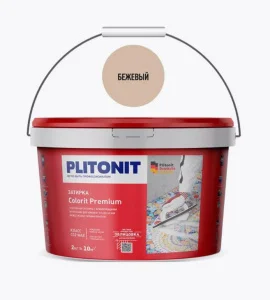 Затирка для швов PLITONIT Colorit Premium 0,5-13мм биоцидная бежевая 2кг