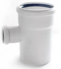 Тройник белый бесшумный D110х50 90гр