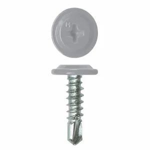 Саморез с прессшайбой, сверло, для крепления металла RAL7004 4,2х19 уп. - 20 шт. SteelRex