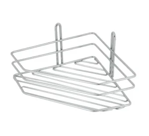 Полка угловая 1-яр трапеция хром 20х20х10,5см П0001566