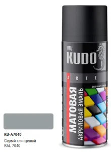 Эмаль универсальная акриловая RAL 7040 серая высокоглянцевая KU-A7040 *1/12
