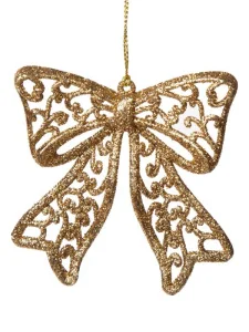 Украшение подвесное Бантик в золоте 1х9х9см арт.89099 *1