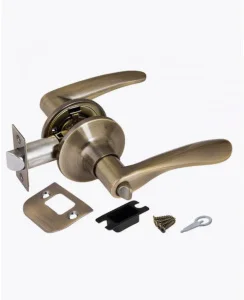 Ручка-защелка PUNTO DK610/BL AB-BK 49537 с фиксатором бронза