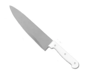 Нож поварской 20,5/0,15см с белой ручкой из АБС пластика ВК01-ABS *1