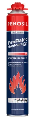 Пена монтажная ПРОФ Penosil Gunfoam В1 огнеупорная 720мл 930гр (А1631Z A3019 A1525Z)  1 12 (-25)