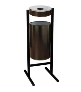 Урна для мусора 36л с пепельницей черная СЛП-300 черный Титан *1