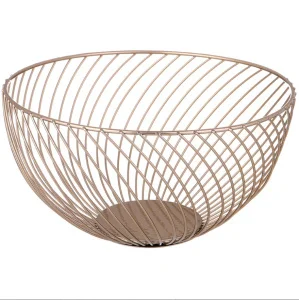 Корзина Для Фруктов Золотая 25.5*25.5*13 См (Кор=6Шт)