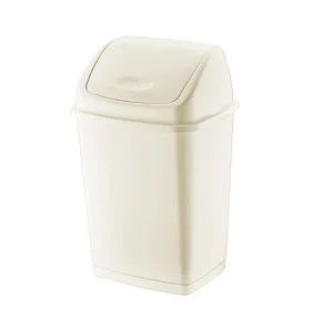 Ведро для мусора с плавающей крышкой Фантазия 5л 09401 молочный