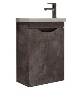 Комплект мебели IZEO 40 подвесной с дверцей (тумба + раковина Квадро 40) цвет Камень темный IZ-T40KT-V