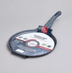 Сковорода Блинная Agness С Антипригарным Покрытием, 24Х2См, Индукционное Дно