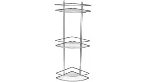 Полка угловая 3-яр овал хром 20х20х66см П0001573 *2/10