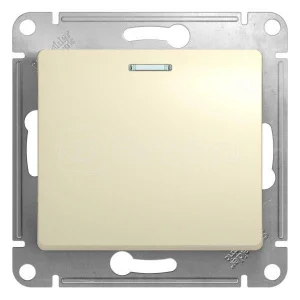 Механизм выключателя 1-кл. СП Glossa 10А IP20 (сх. 1а) 10AX с подсветкой беж. SchE GSL000213