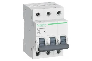 Выключатель автоматический модульный 3п C 32А 4.5кА C9F34332 Systeme Electric 1701580