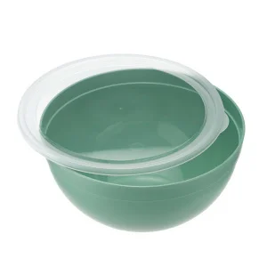Миска круглая с прозрачной крышкой 4л М1304 (Фисташковый)