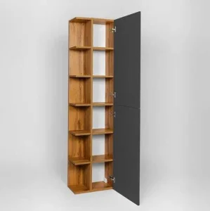 Пенал подвесной "Бостон" правый/левый графит 400x230x1600мм VBOS400G-PENP (VIANT) *1