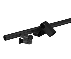 Комплект рейлинга модерн (2 держателя, 2 заглушки, труба диаметр 16 мм), черный матовый SET-600 BL