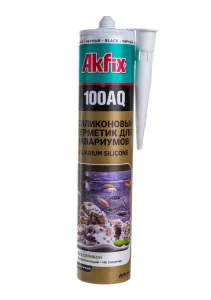 Герметик силиконовый аквариумный Akfix 100AQ черный 280мл SA079.28B 