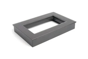 Рамка 2-м "Катрин" (без перемычки) стекло графит GFR00-7012-06 Stekker *1