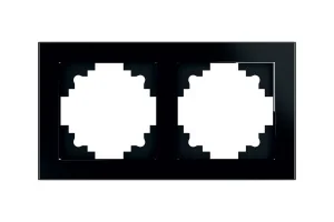 Рамка 2-м "Катрин" стекло черный GFR00-7002-05 Stekker *1