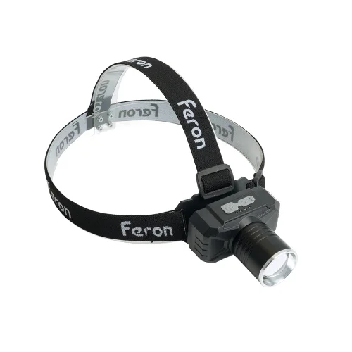 Фонарь налобный TH2314 (c аккум. 20W USB type-C 2500mAh IP44 алюминий) 51621 (Feron)  1