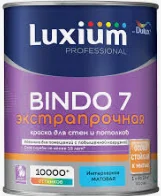Краска Luxium prof Биндо 7 экстрапрочная моющаяся матовая BW 1,0л