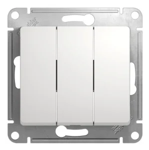 Выключатель 3-кл СП Glossa 10А белый GSL000131 Systeme Electric