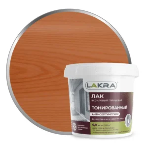 Лак ВД тонированный Орех 0,9кг (Лакра) 0007570 *1/6