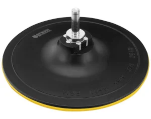 Насадка для дрели и УШМ под "липучку" 150мм твердая, с адаптером, посадочная гайка М14 на d8 Denzel 76255 *1