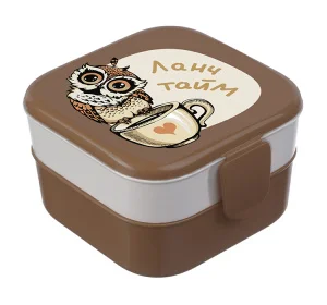 Контейнер для обеда (0,4+0,4л) совы