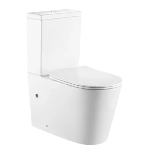 Унитаз напольный безободковый белый, тонкое сиденье дюропласт микролифт, soft close IBERICA BLANCA, BURGOS ALTO, IB.BRA.121.1B1