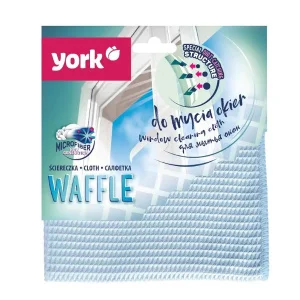 Салфетка из микрофибры для окон вафельная 35х35см YORK Y026280 *1