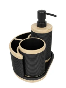 Набор аксессуаров для ванной комнаты "Джессика" черный полирезина 106699 (Zenfort) *1