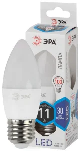 Лампа светодиодная Е27 11Вт 4000К B35-11W-840-E27 Б0032983 Эра