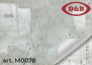 Пленка самоклеящаяся D&B 0,45*8м мрамор светлый Bruno 0078M *1/20