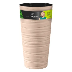 Кашпо д/цветов пласт. "Модерн максимум" 15л, h-610 пудровый КШ-9528 (La Decoro) *1