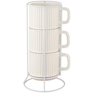 Набор Чашек Из 3 Шт. На Металлической Подставке 260 Мл