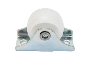 Ролик выкатной неповоротный К.1, D25, белый пластик -  накл. Tech-Krep 152363 *1