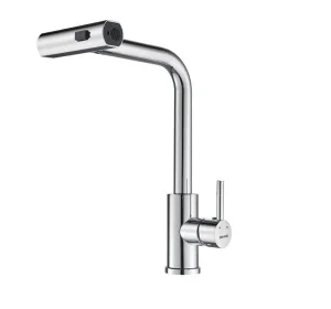 Смеситель для кухни одноручный гибкий выдвижной излив Shevanik S263 хром