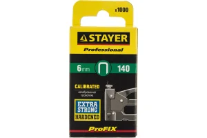 Скобы для степлера 6мм тип 140 G/11/57, калибр 20GA уп-1000шт Stayer Professional 31610-06 *1