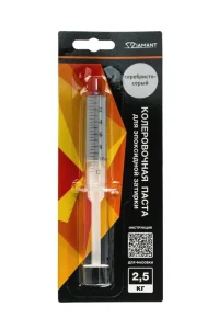 Паста колеровочная для эпоксидной затирки 005 Серебристо-серый Диамант 2,5 кг шприц 10 мл *1